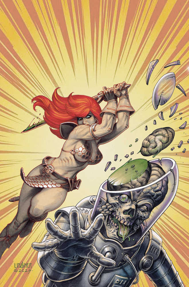 Red Sonja Attacks Mars #2 Cover D Linsner Limited Virgin