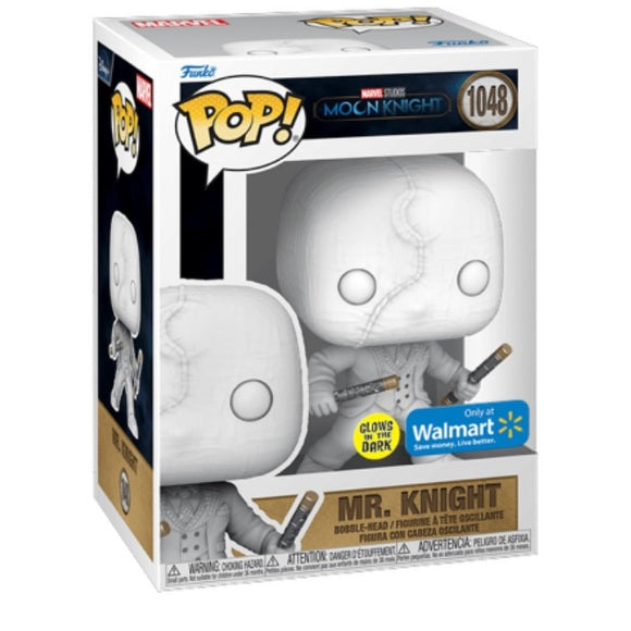 Pop Moon Knight Mr. Knight Glow in the Dark Vinyl Figure Walmart Exclusive