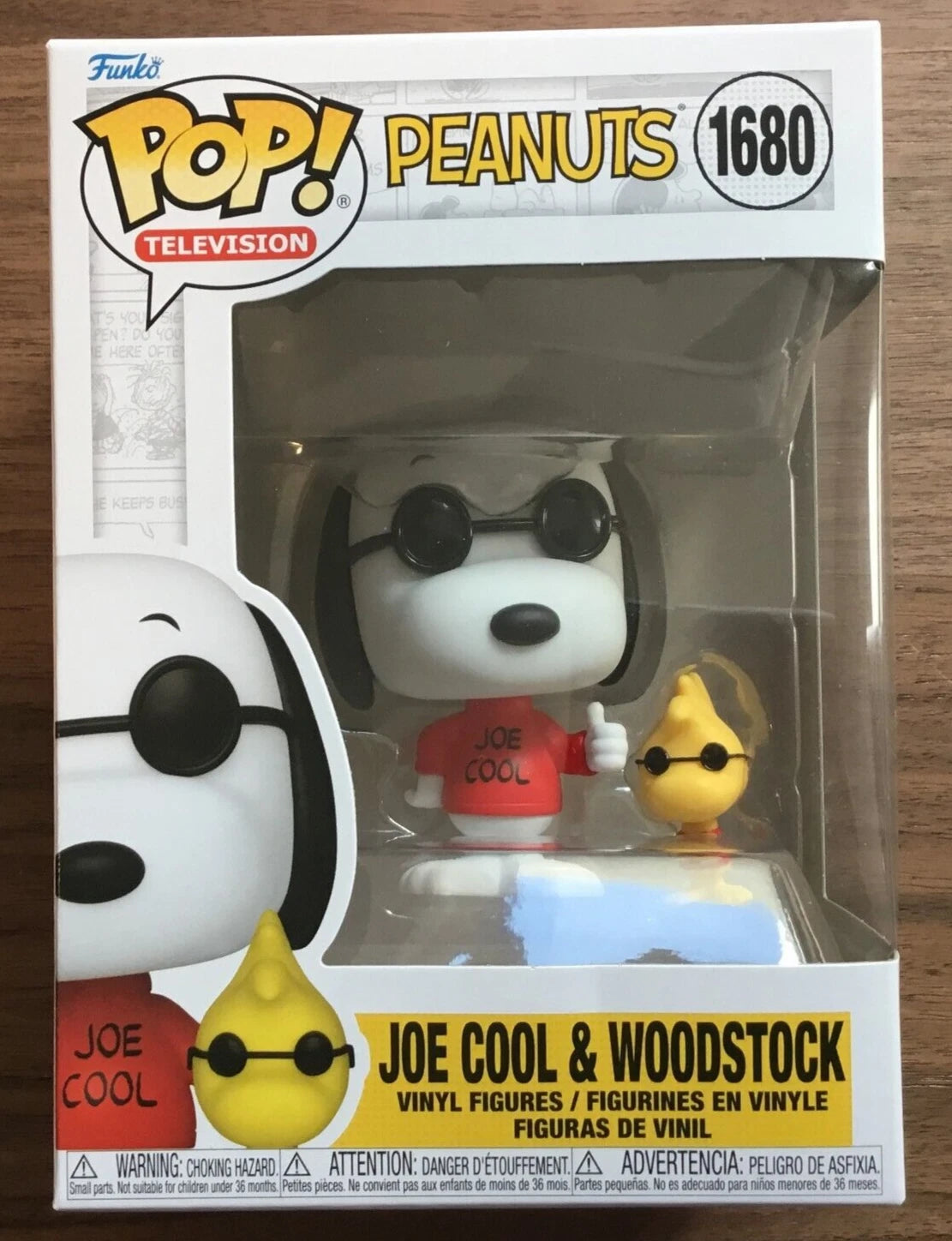 Pop & Buddy Peanuts S7 Joe Cool W Woodstock Figure