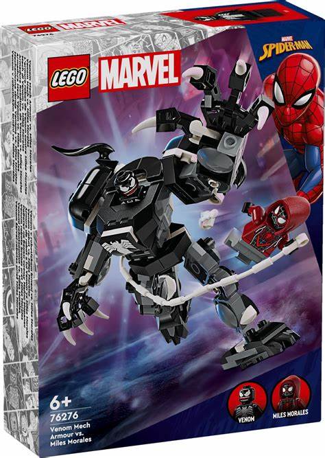 LEGO Marvel Venom Mech Armor vs. Miles Morales