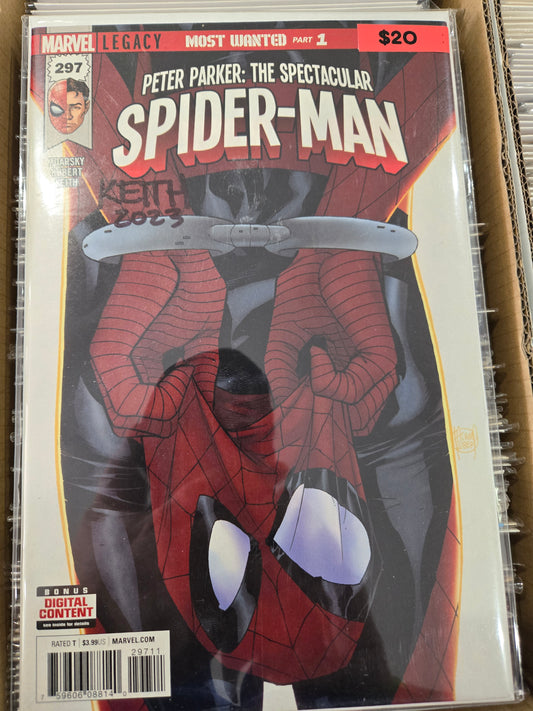 Spectacular Spider-Man #297 signed by Jason Keith