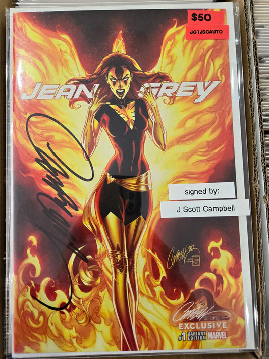 Jean Grey #1 signed by J Scott Campbell (w/COA)