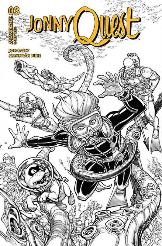 Jonny Quest #3 Cover M 7 Copy Foc Variant Edition Hardin Line Art