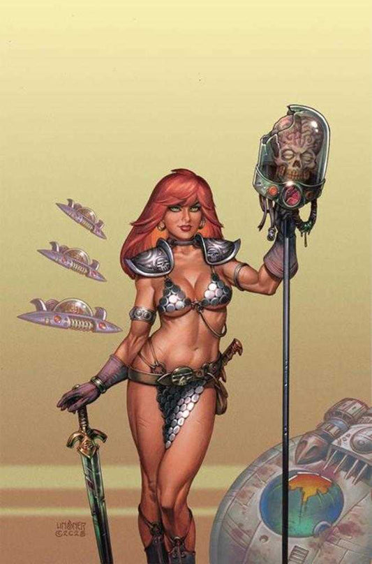 Red Sonja Attacks Mars #4 (Of 4) Cover D Joseph Micheal Linsner Limited Full Art Variant