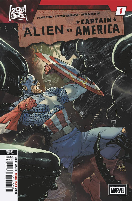 Alien vs. Captain America #1 Leinil Francis Yu 2nd Printing Variant
