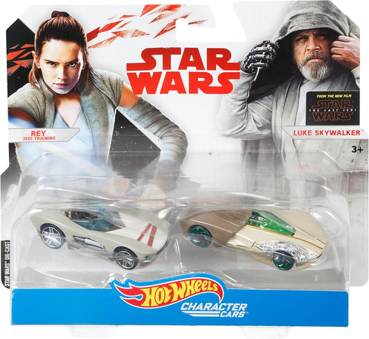 2017 Hot Wheels Character Cars Rey and Luke Skywalker