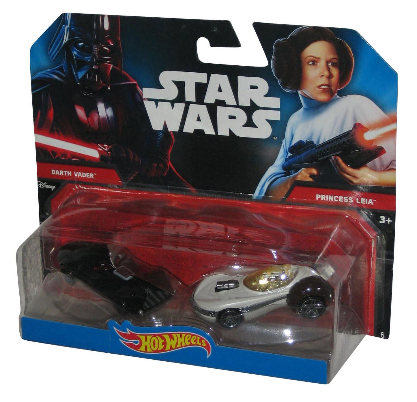 2014 Hot Wheels Character Cars Darth Vader and Princess Leia