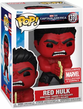Pop Marvel Red Hulk Marvel Collector Corps Exclusive