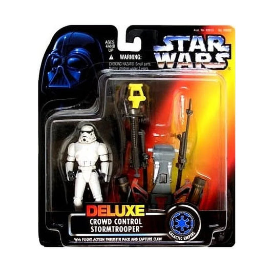 Star Wars 1996 Power of the Force Deluxe Crowd Control Stormtrooper
