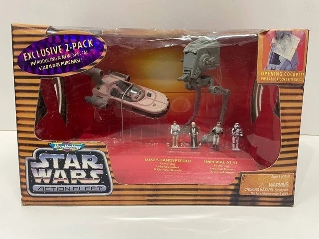 Star Wars Micro Machines Action Fleet - Luke's Landspeeder / Imperial AT-ST