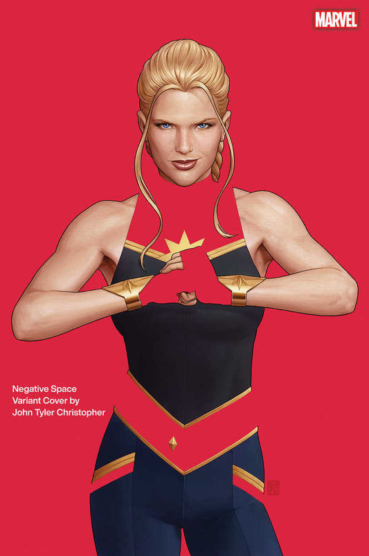 Captain Marvel 1 John Tyler Christopher Negative Space Variant